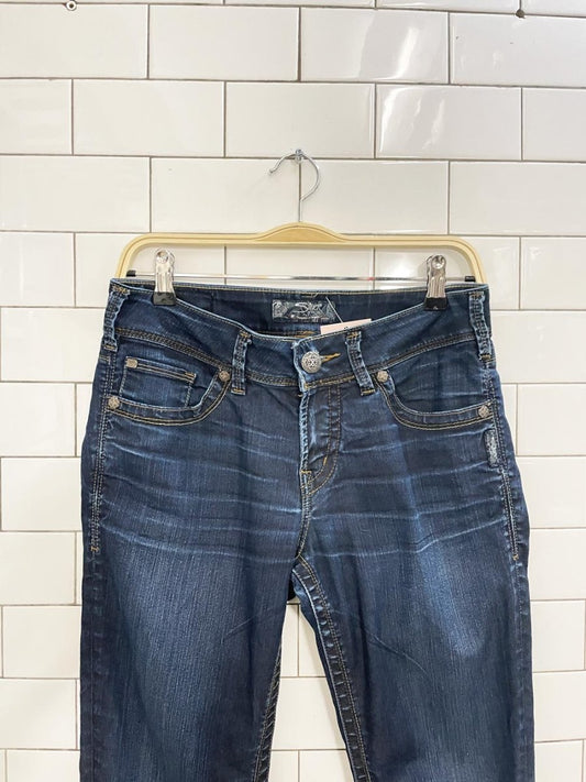 y2k silver jeans suki low rise flares - good market thrift store