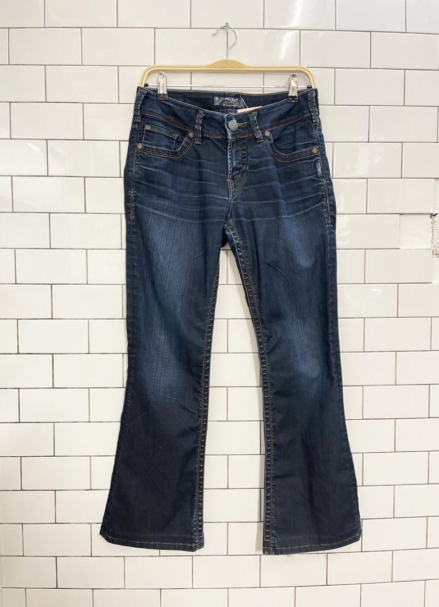 y2k silver jeans suki low rise flares - good market thrift store