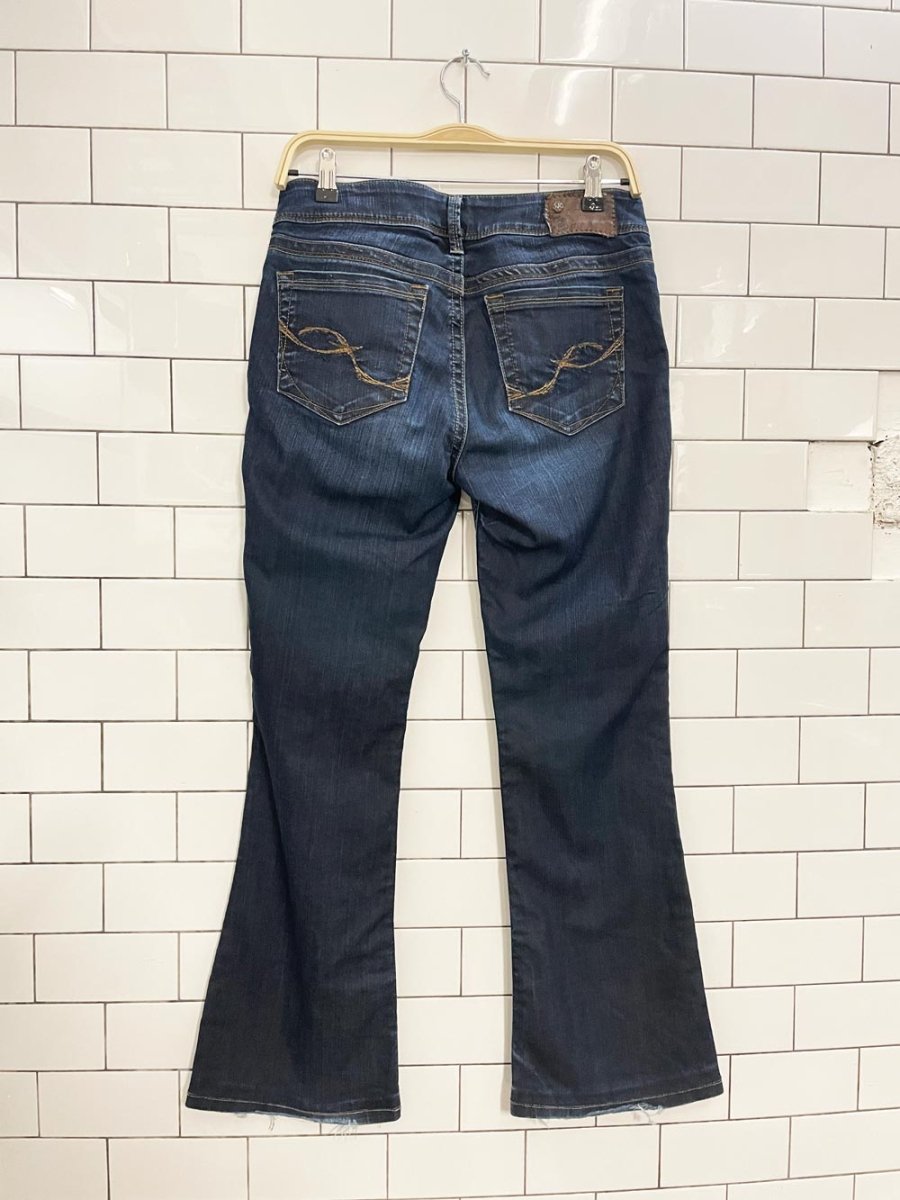 y2k silver jeans suki low rise flares - good market thrift store
