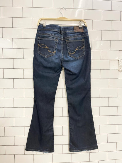 y2k silver jeans suki low rise flares - good market thrift store