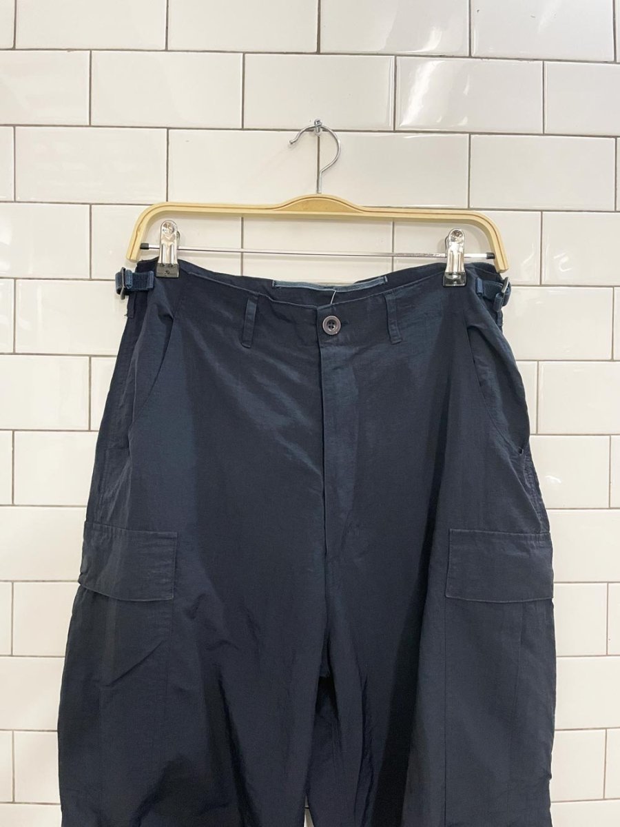 vintage 90s rave clench nylon cargo parachute pants - good market thrift store
