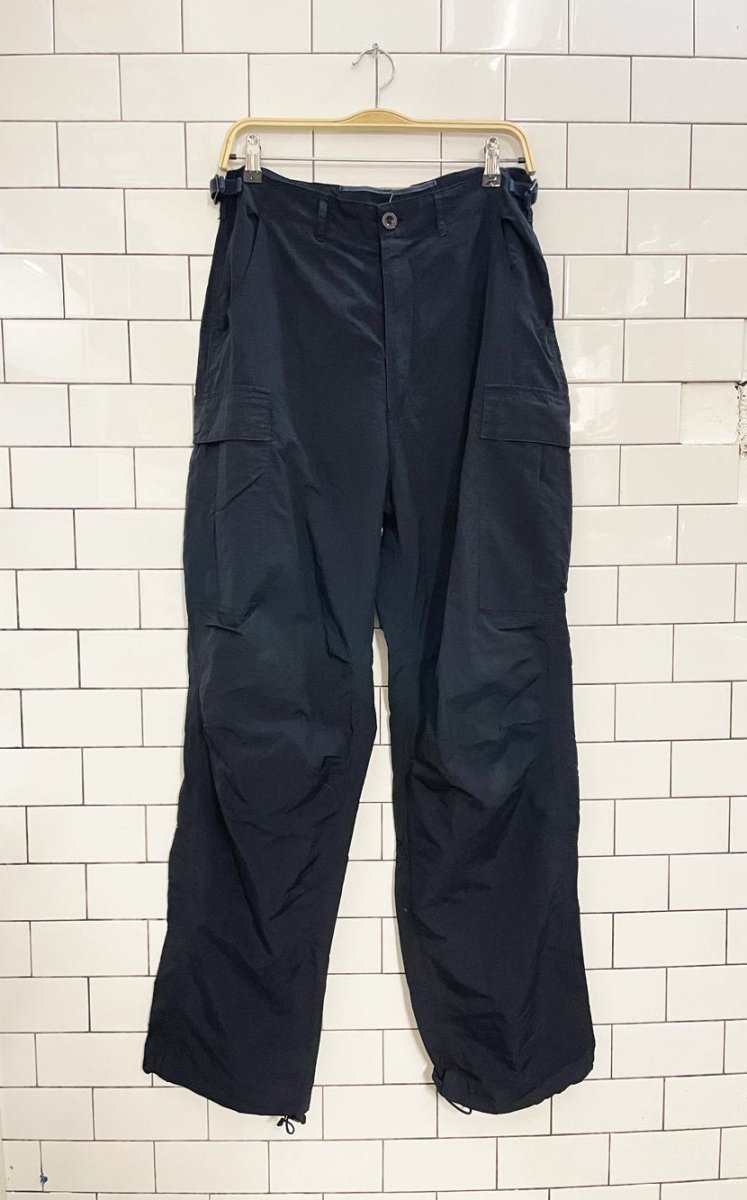vintage 90s rave clench nylon cargo parachute pants - good market thrift store