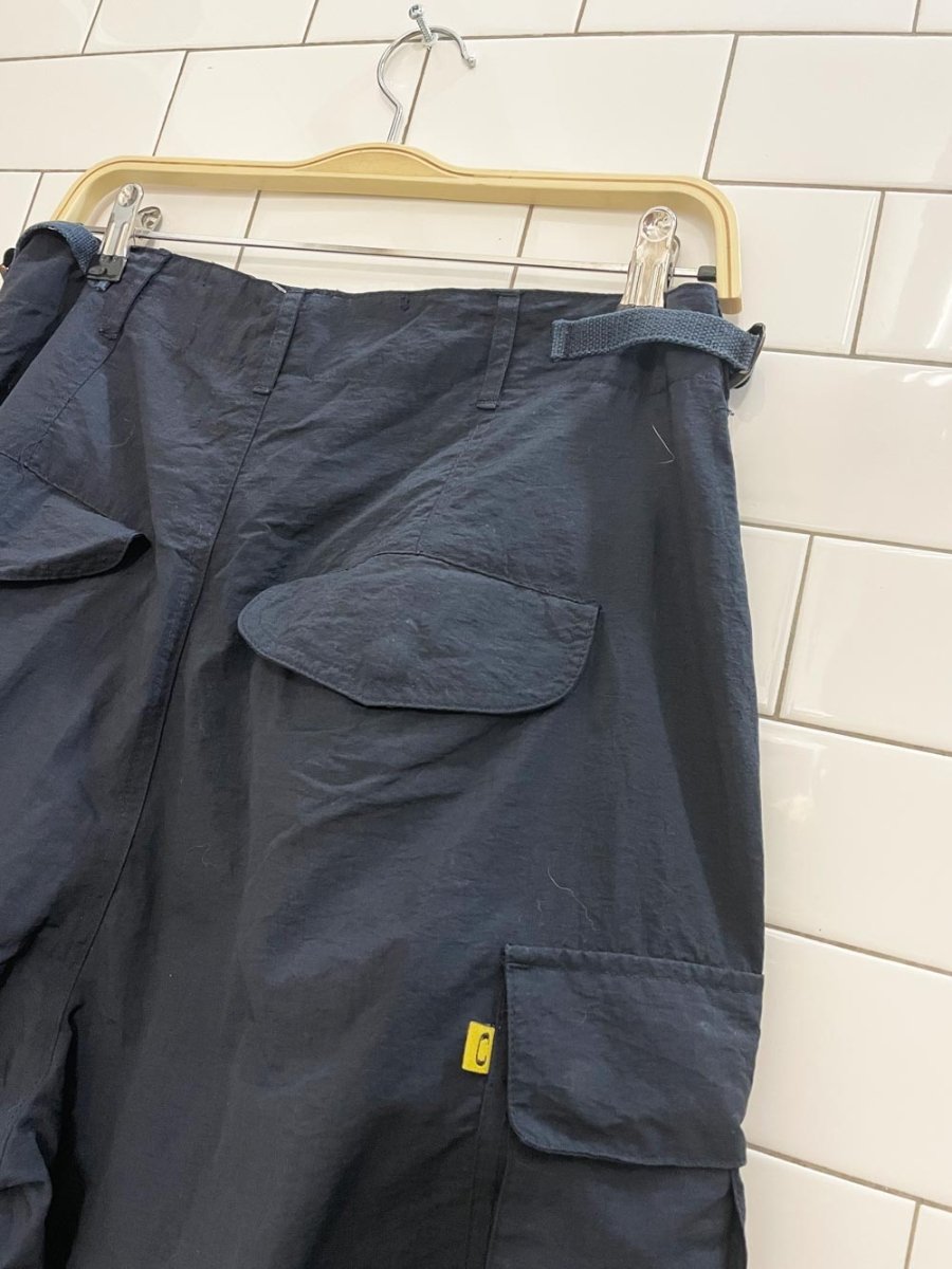 vintage 90s rave clench nylon cargo parachute pants - good market thrift store