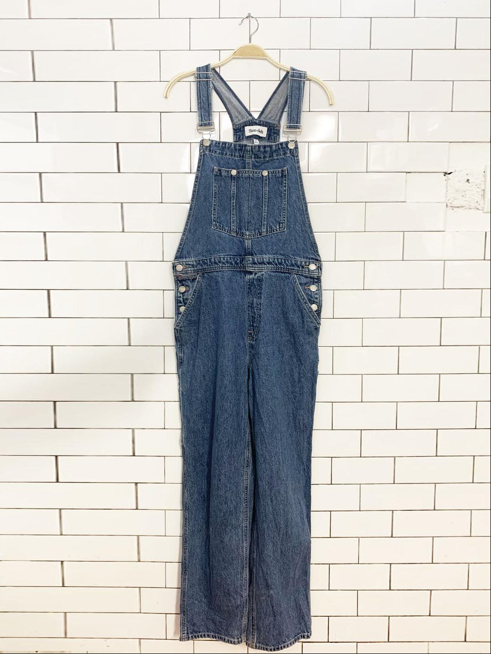 sund-eh baggy denim overalls | aritzia