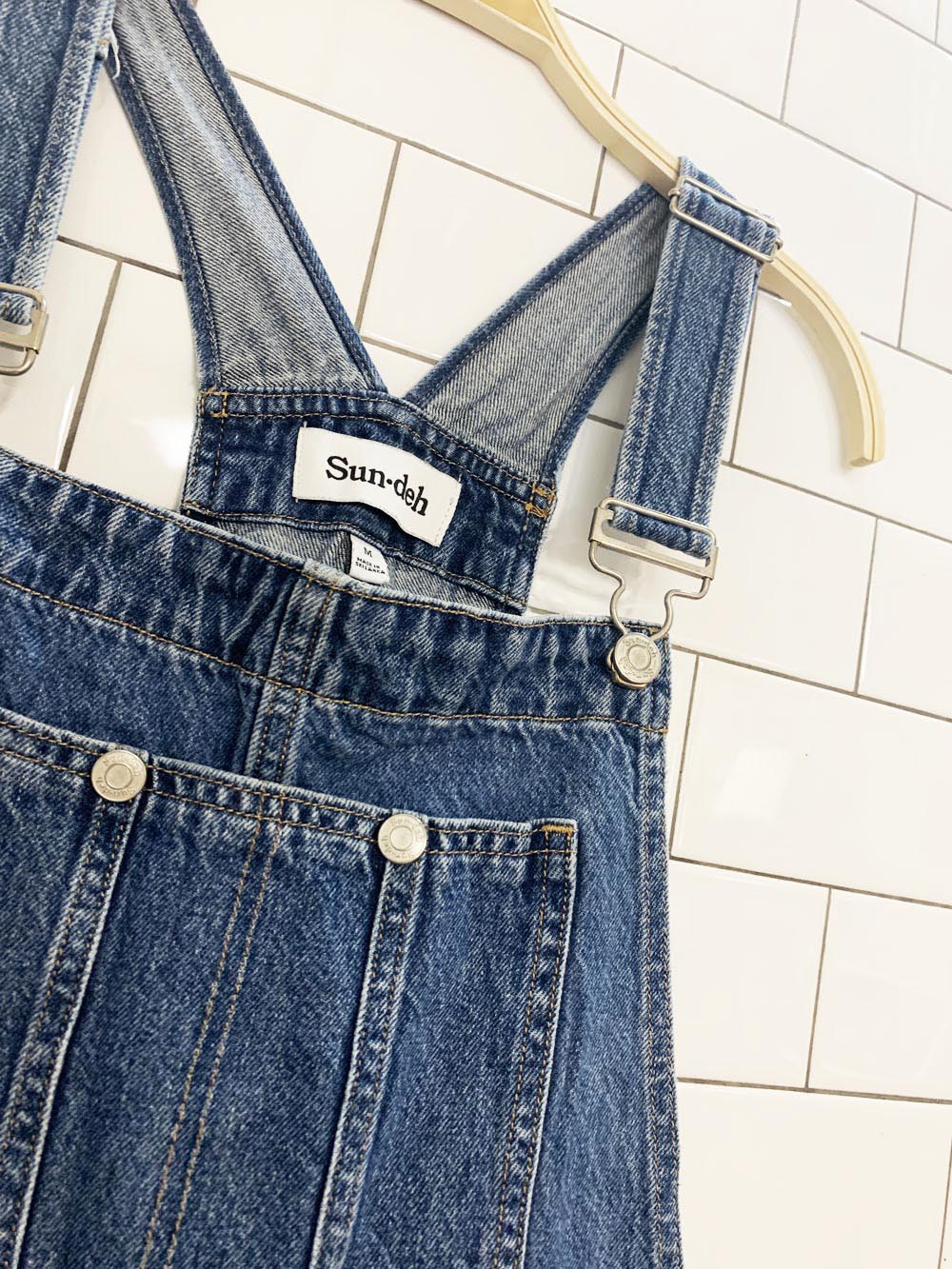sund-eh baggy denim overalls | aritzia