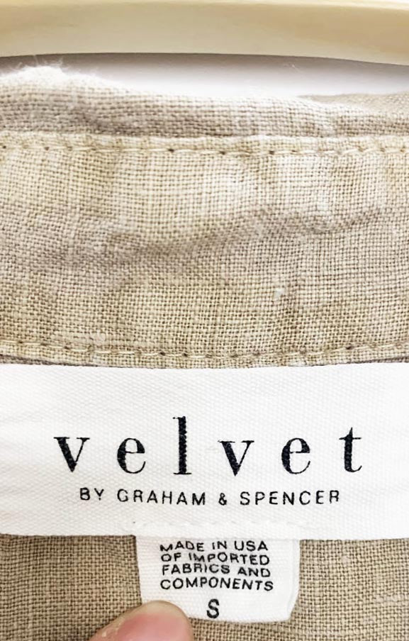 velvet graham & spencer 100% linen clare utility romper | made in usa | anthropologie