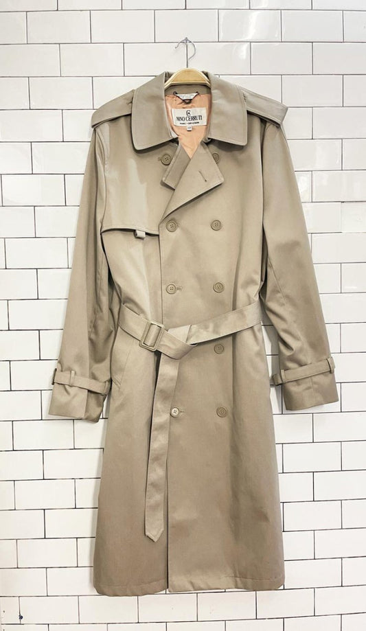 vintage nino cerruti classic trench coat - good market thrift store