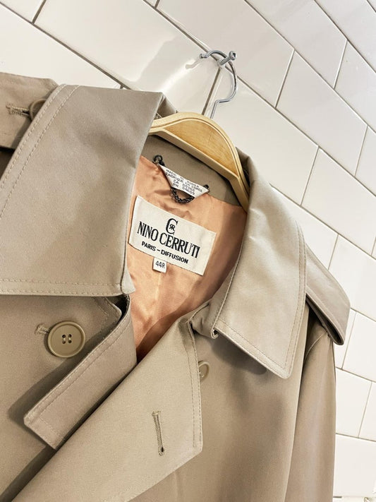 vintage nino cerruti classic trench coat - good market thrift store