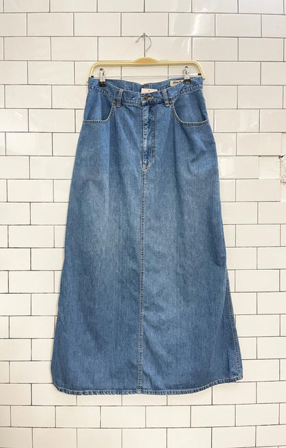 vintage 00s eddie bauer denim maxi skirt - good market thrift store