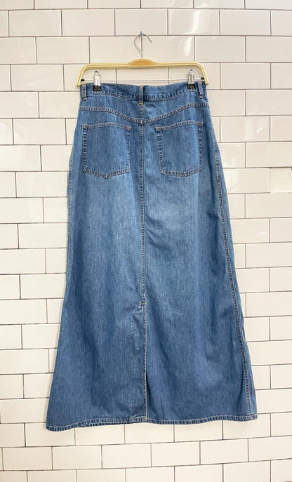 vintage 00s eddie bauer denim maxi skirt - good market thrift store
