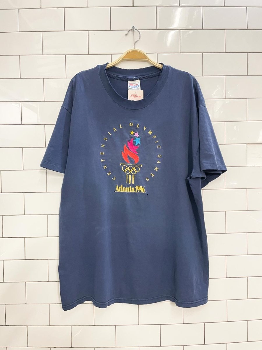 vintage atlanta 1996 games embroidered tee - good market thrift store