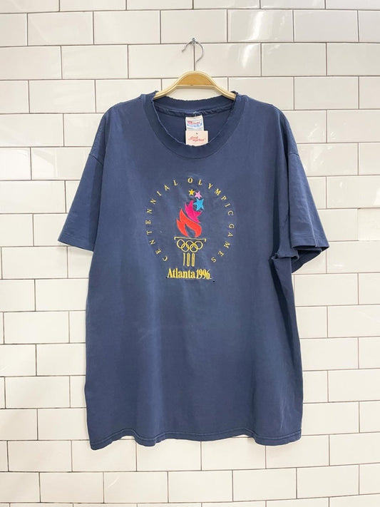 vintage atlanta 1996 games embroidered tee - good market thrift store