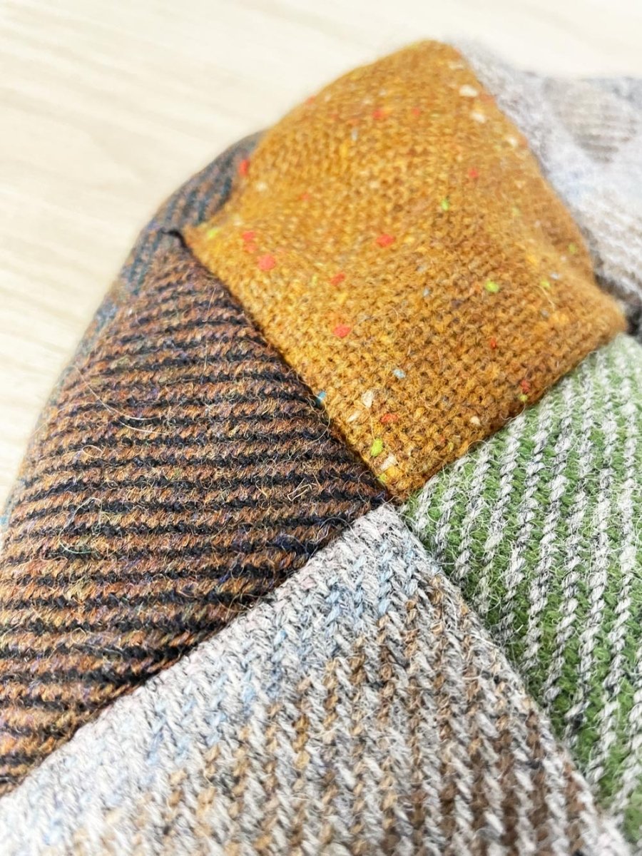 vintage shandon patchwork tweed wool flat cap - good market thrift store