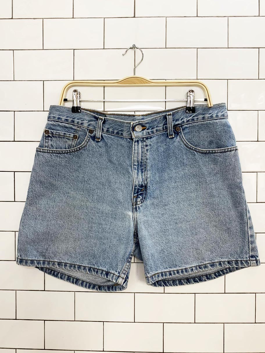 vintage 90s levi's 555 guys fit denim shorts