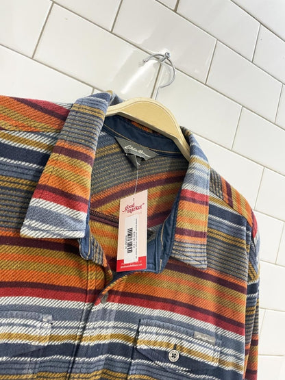 eddie bauer western stripe fleece shirt - good market thrift store