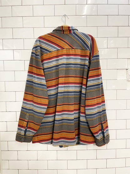 eddie bauer western stripe fleece shirt - good market thrift store