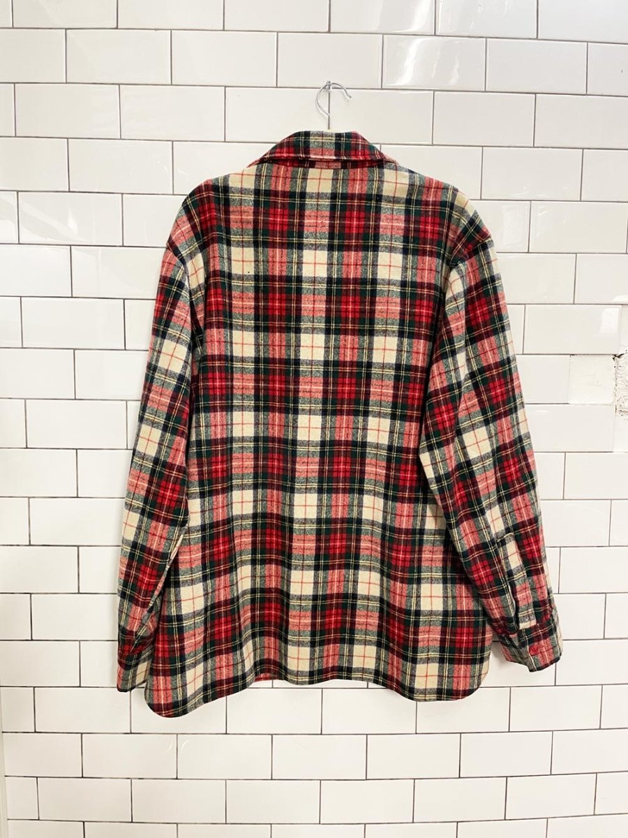 vintage 80s swanndri 100% wool flannel shirt - good market thrift store