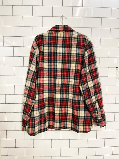 vintage 80s swanndri 100% wool flannel shirt - good market thrift store