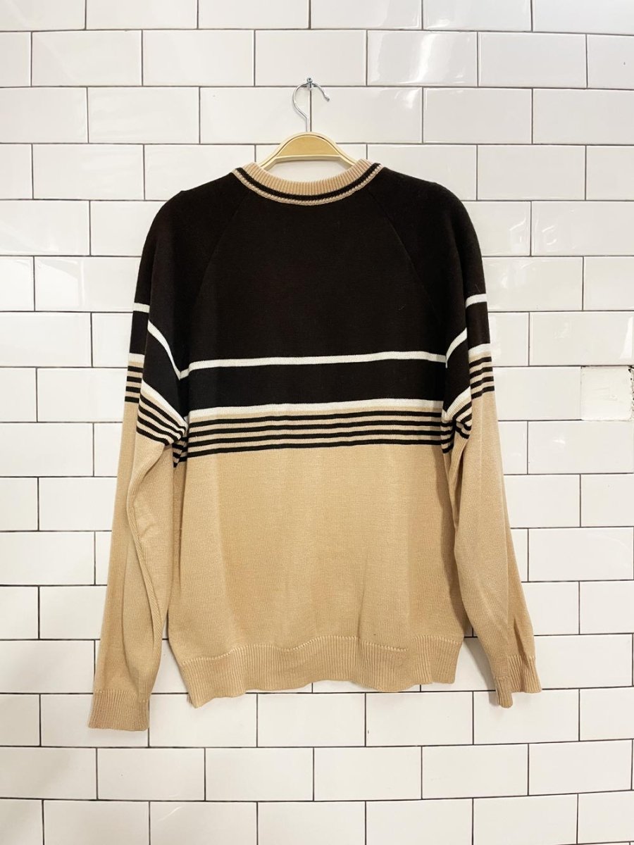 vintage 80s pellini imports retro stripe knit sweater - good market thrift store