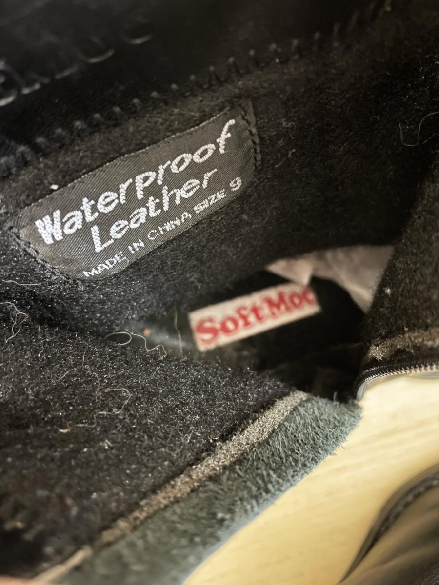 vintage 00s softmoc leather square toe heeled boots - good market thrift store