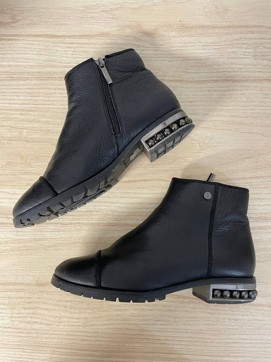 karl lagerfeld safia leather ankle boots - good market thrift store