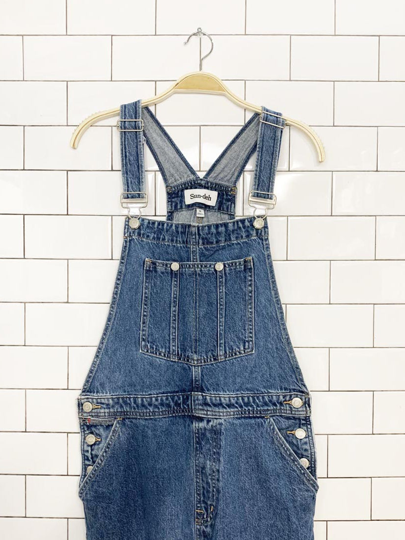 sund-eh baggy denim overalls | aritzia