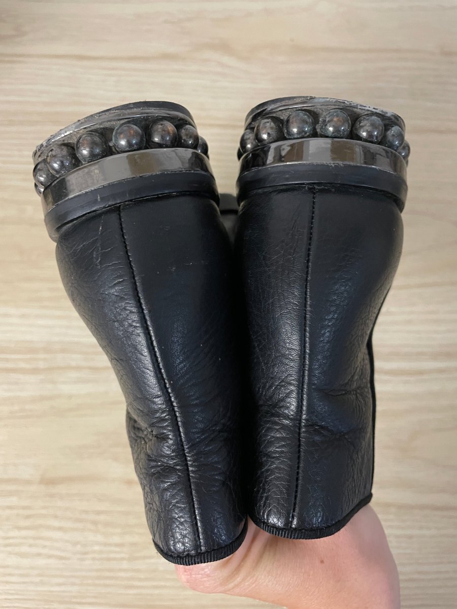 karl lagerfeld safia leather ankle boots - good market thrift store