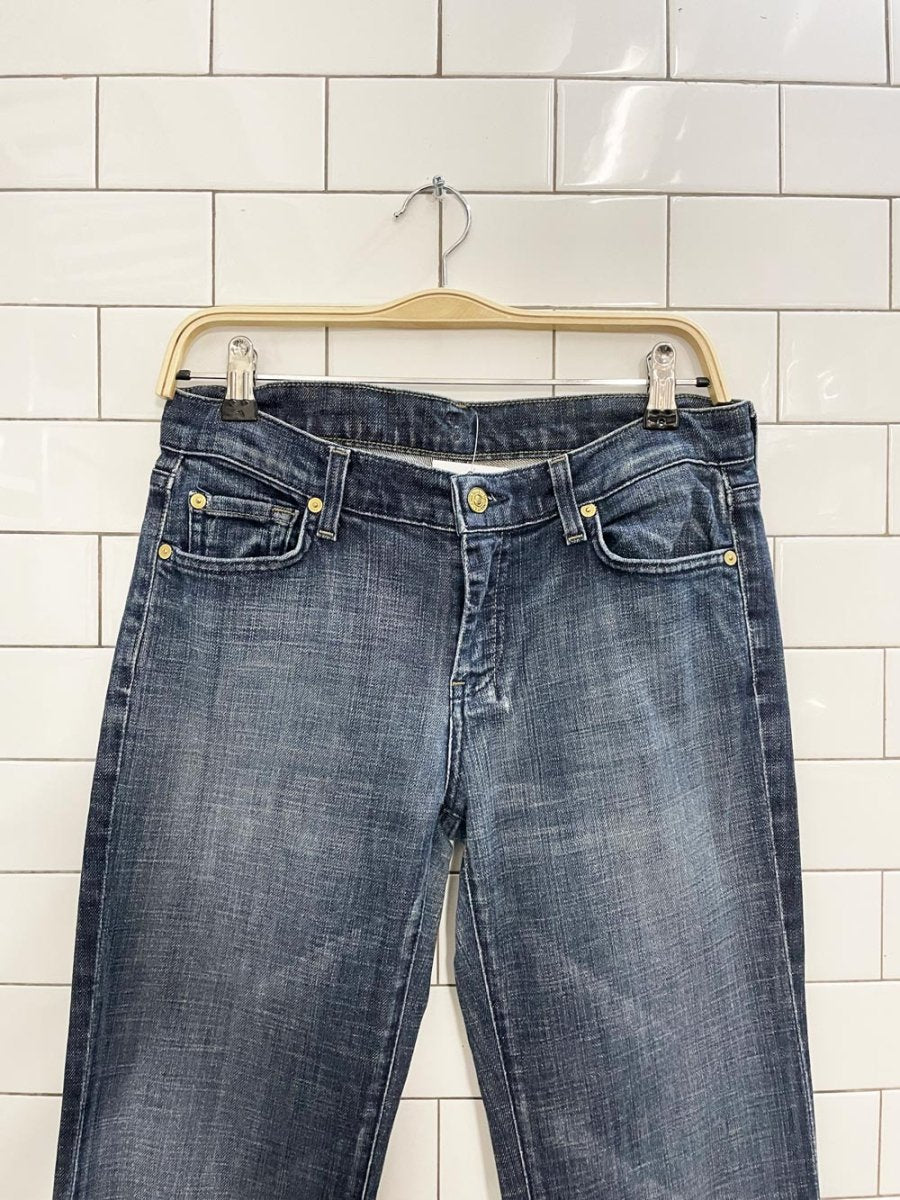 y2k 7 for all mankind dojo low rise flare leg jeans - good market thrift store