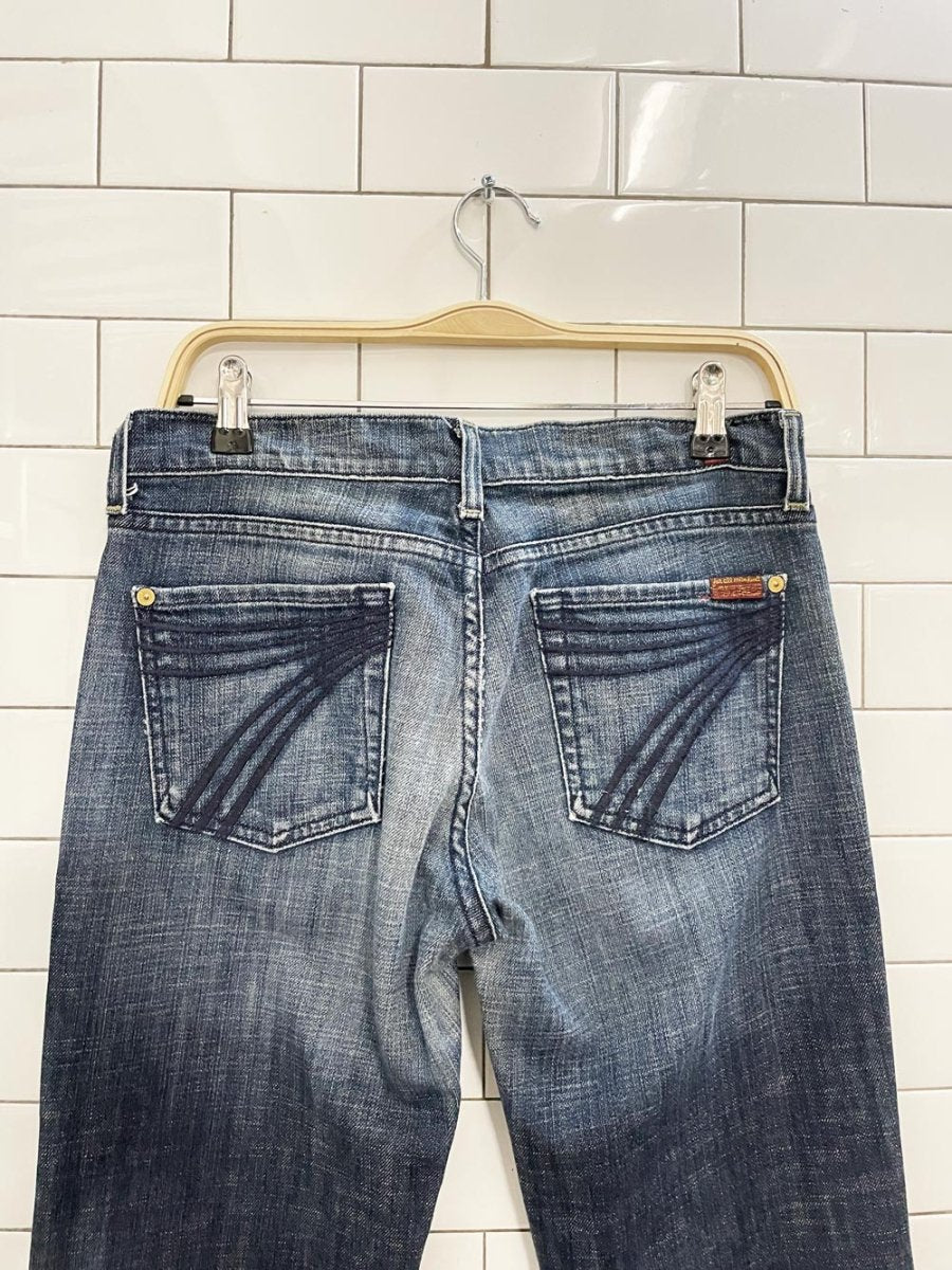 y2k 7 for all mankind dojo low rise flare leg jeans - good market thrift store