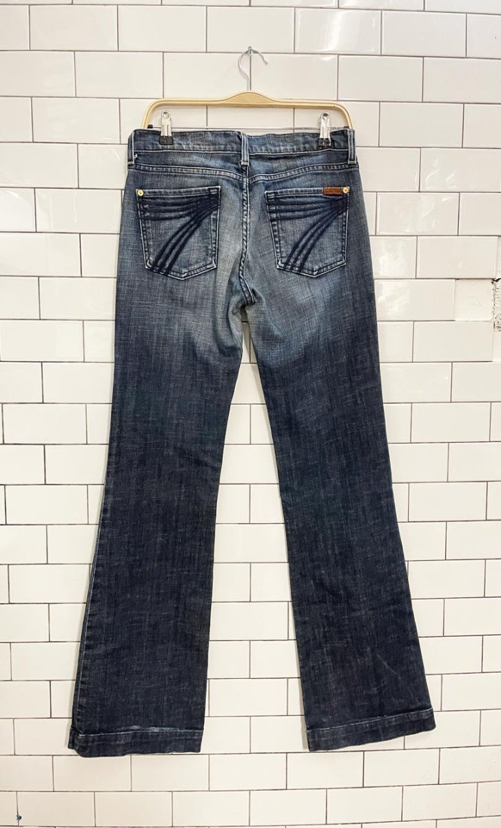 y2k 7 for all mankind dojo low rise flare leg jeans - good market thrift store