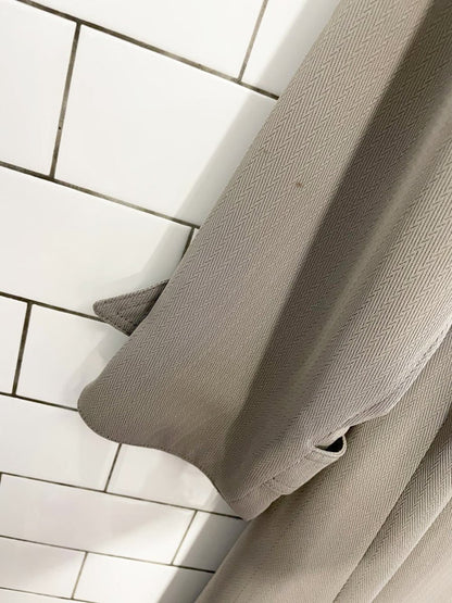 vintage utex herringbone pleated back minimal trench coat - good market thrift store