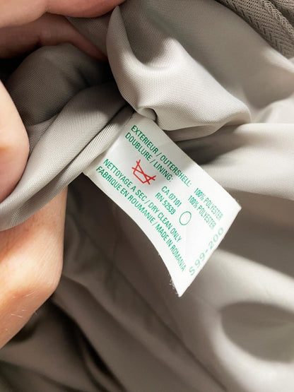 vintage utex herringbone pleated back minimal trench coat - good market thrift store