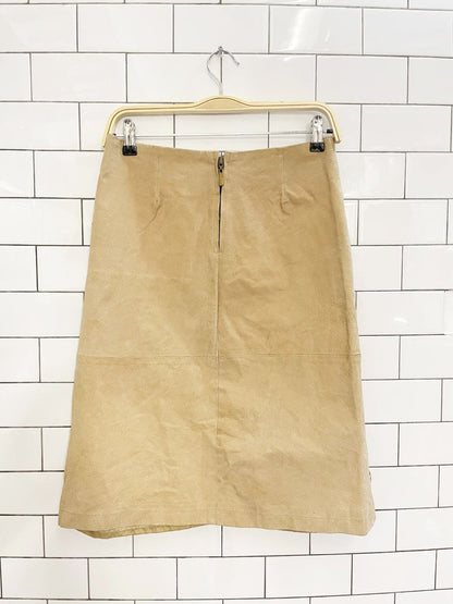 y2k hypo active braided suede knee - length skirt - good market thrift store