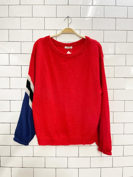 motel italy mohair - blend balloon sleeve sweater - good market thrift store