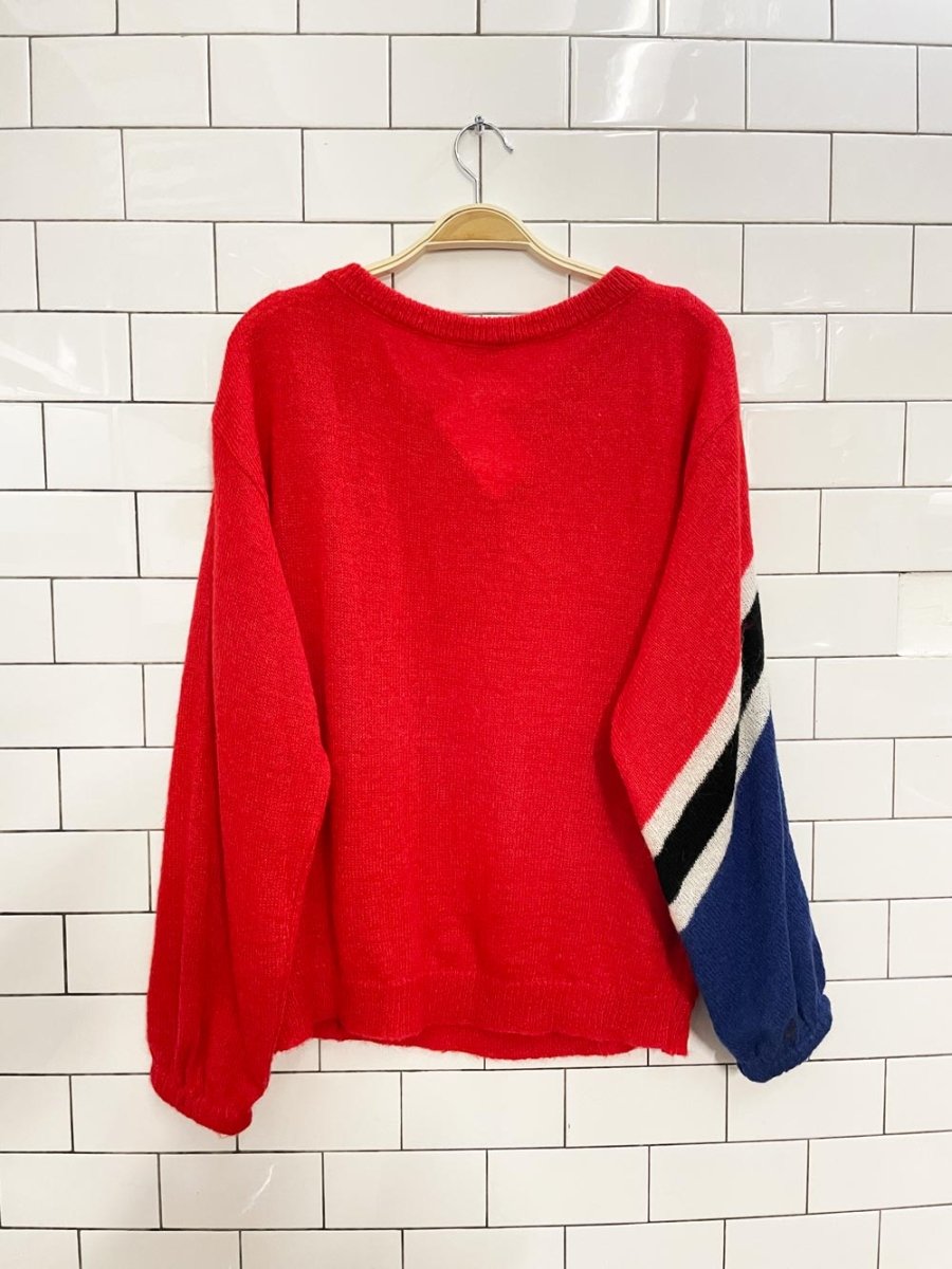 motel italy mohair - blend balloon sleeve sweater - good market thrift store