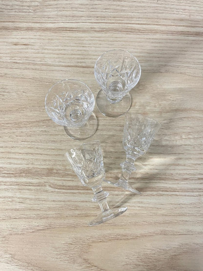 x4 vintage crystal shot glasses - good market thrift store