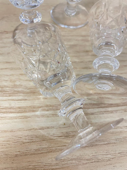 x4 vintage crystal shot glasses - good market thrift store