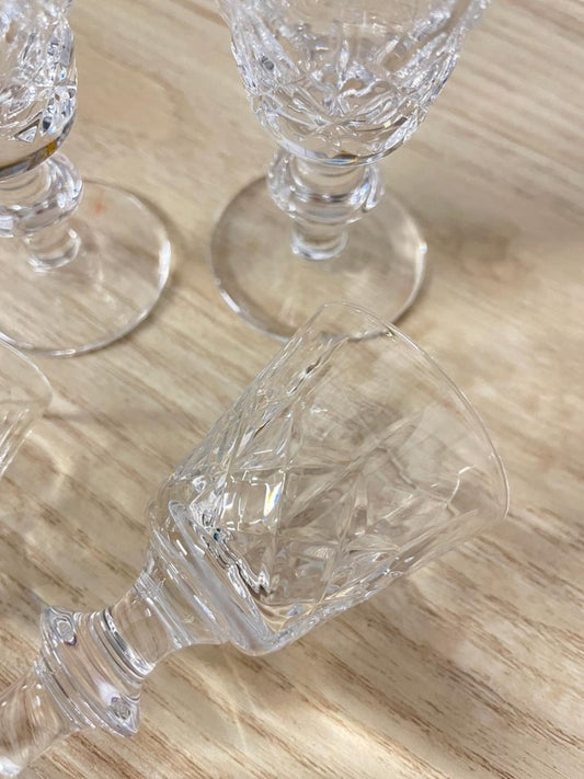 x4 vintage crystal shot glasses - good market thrift store