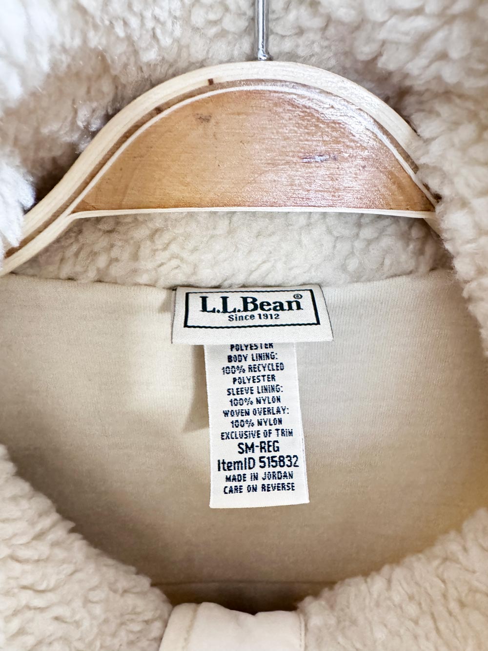 ll bean sherpa fleece snap button short jacket