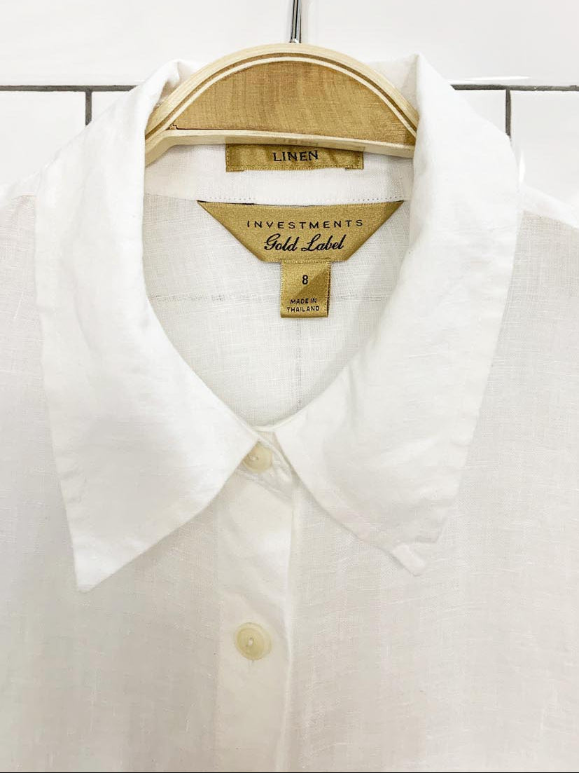 investments 100% linen full button shirt | gold label