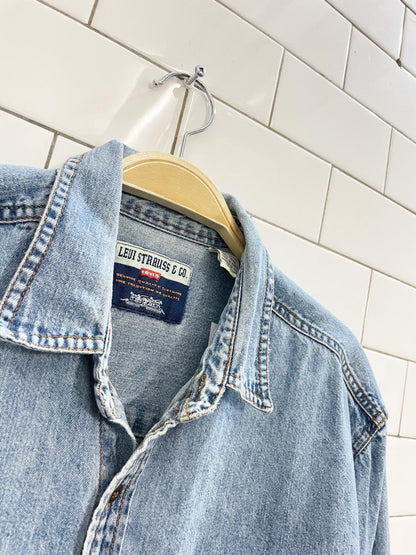 vintage levi's orange tab denim shirt - good market thrift store