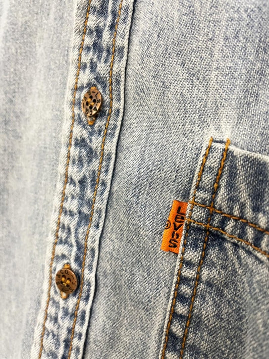 vintage levi's orange tab denim shirt - good market thrift store