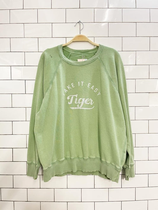 aerie take it easy tiger oversized sweatshirt - good market thrift store