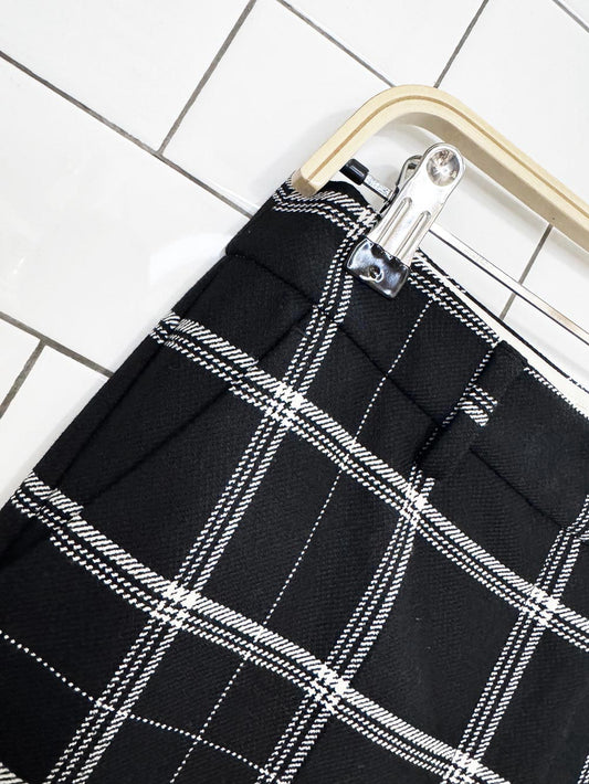 seventy wool-blend window plaid flare leg trouser