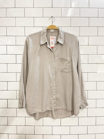 wilfred free boyfriend linen - blend shirt - good market thrift store