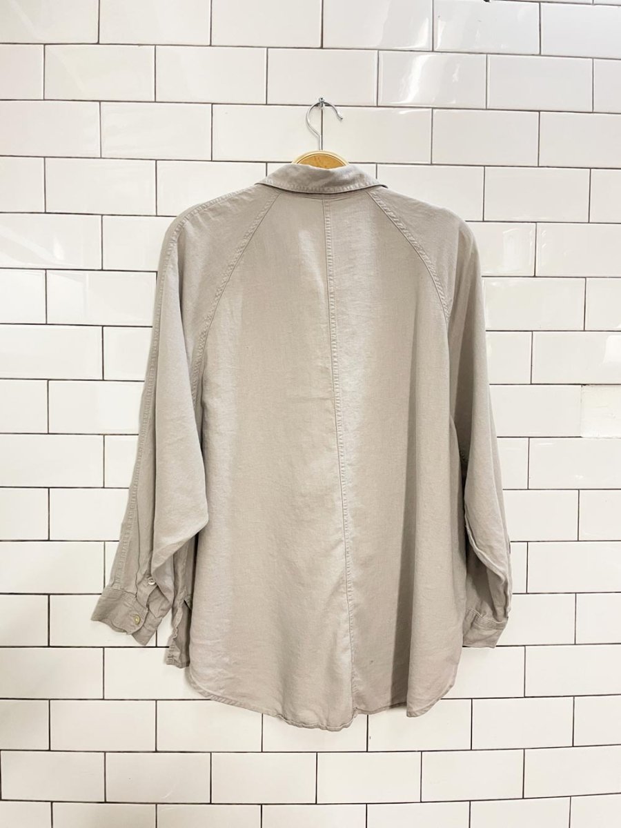 wilfred free boyfriend linen - blend shirt - good market thrift store