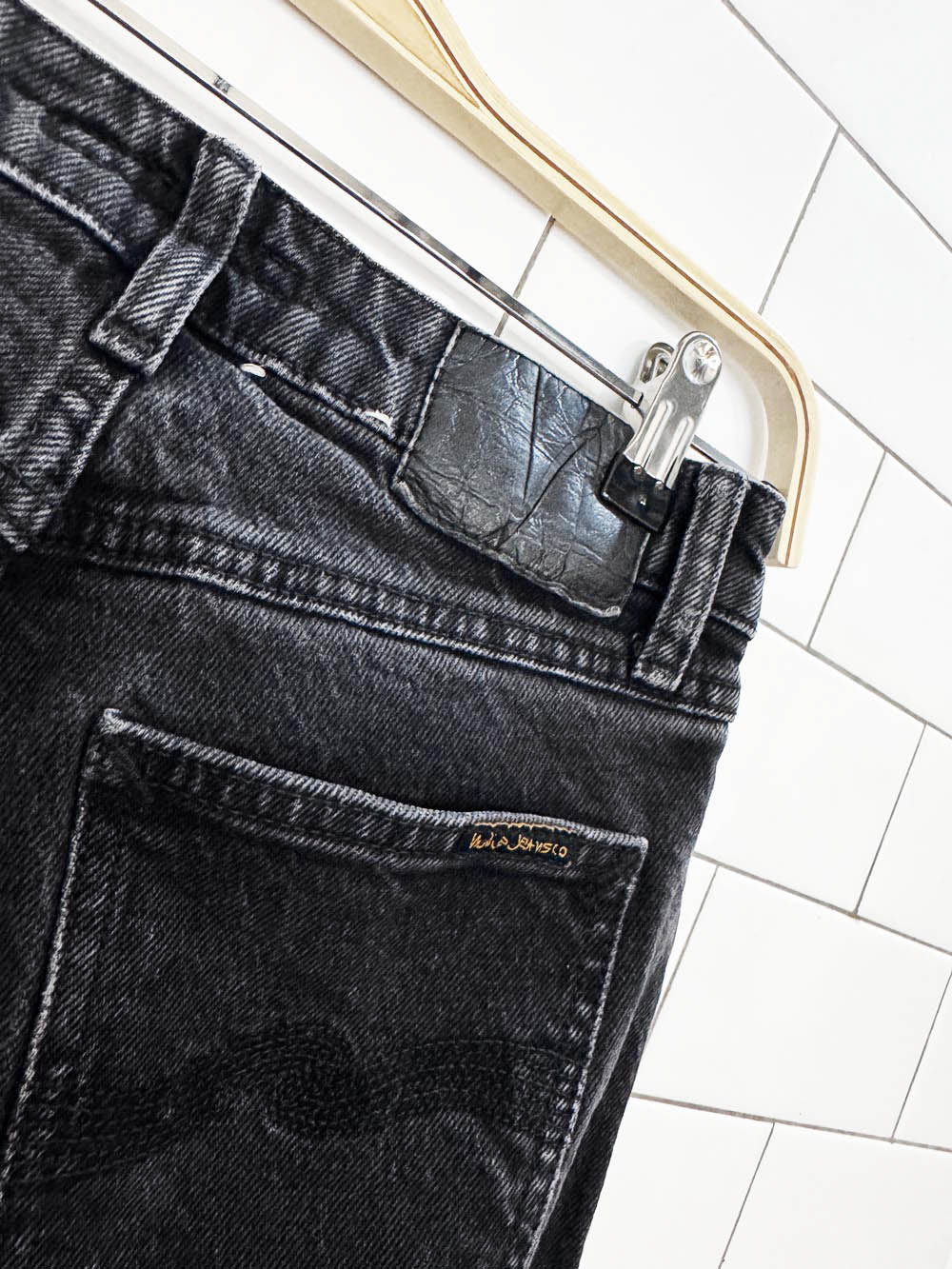 nudie denim regular straight jeans