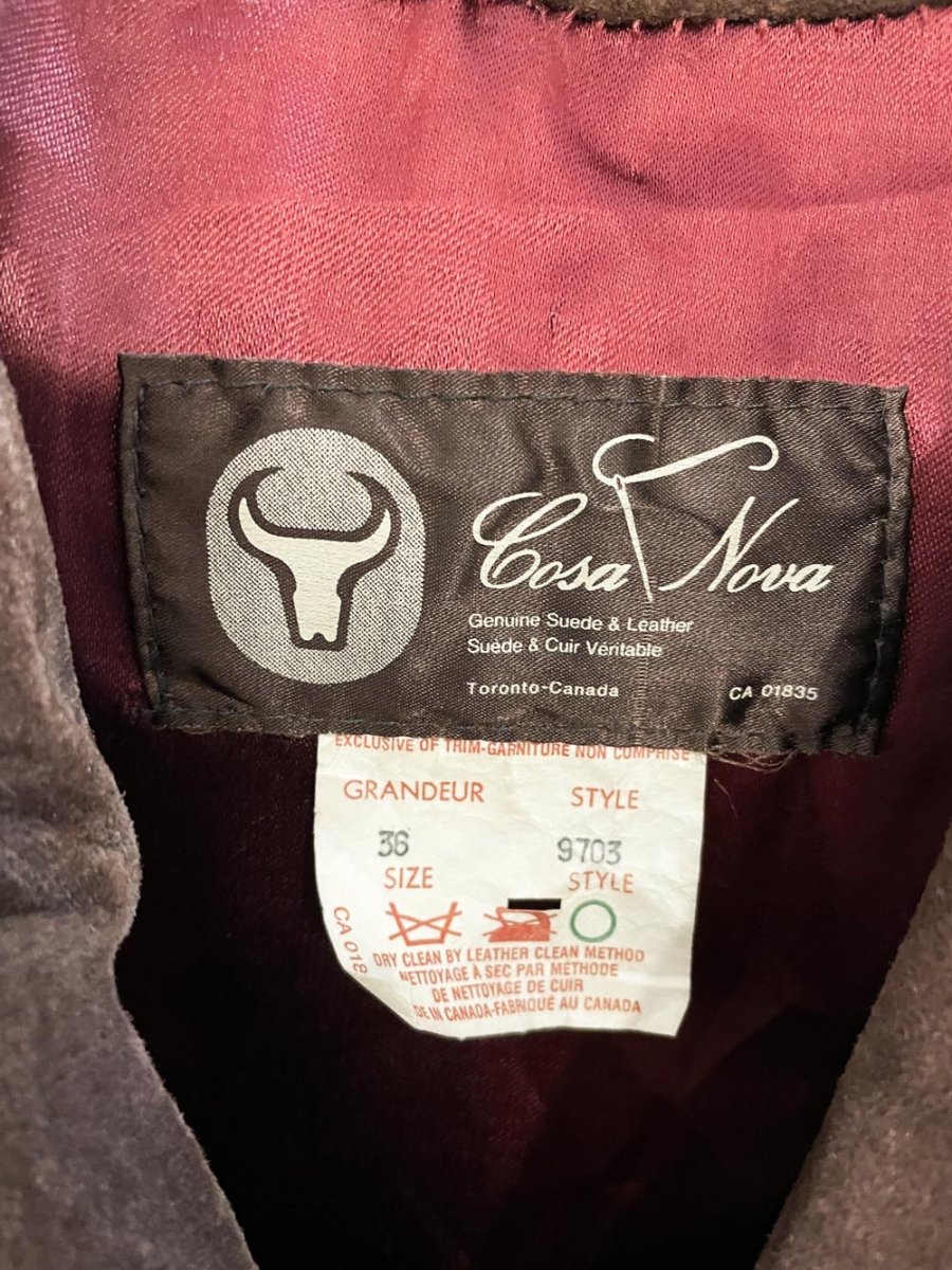 vintage 70s cosa nova double breasted suede trench coat | leather - good market thrift store