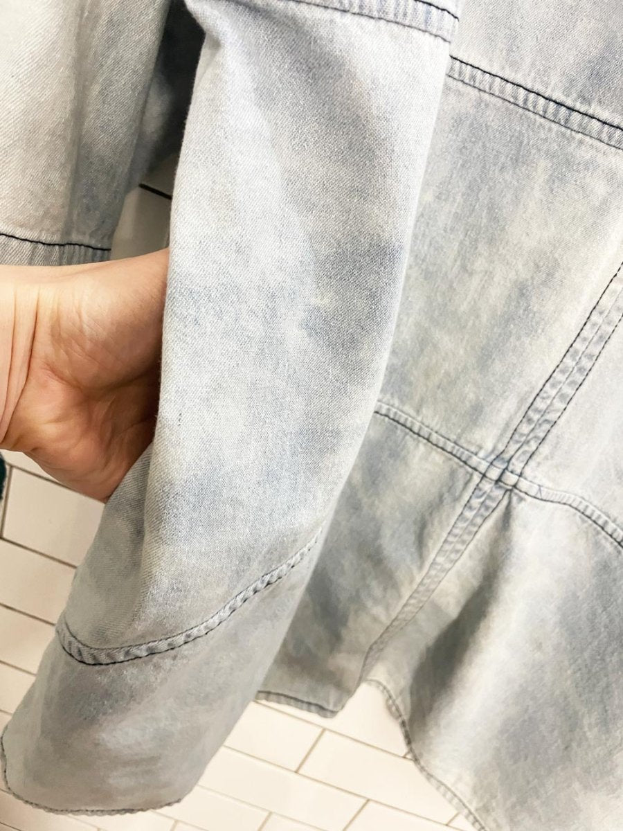 69 safari oversized denim dress - good market thrift store