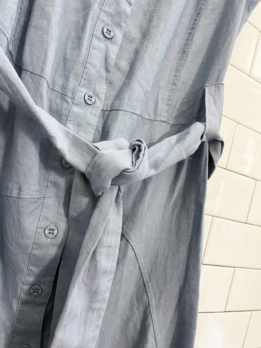 malvin linen - ramie belted shirt dress - good market thrift store